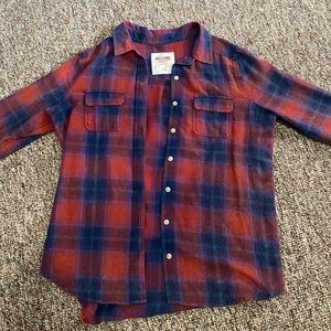 Mossimo plaid button down, size L